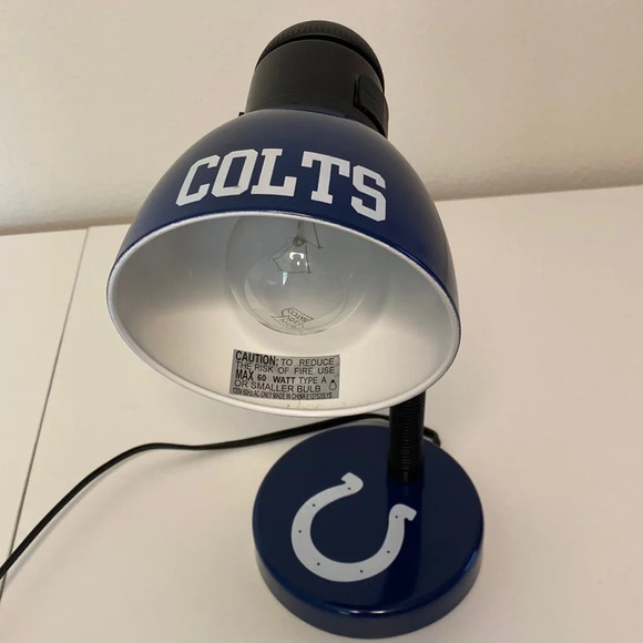 Indianapolis COLTS Gooseneck Desk Lamp Adjustable Metal NFL Light Fan Man Cave - Picture 1 of 6